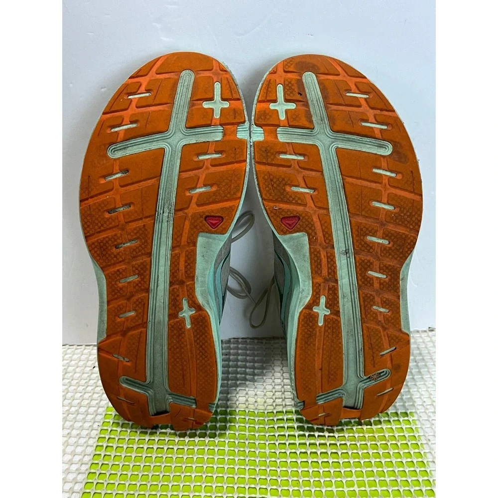 Salomon Aero Glide Running Shoes Men's 10.5 Cream Mint Green 471226 Energy Foam
